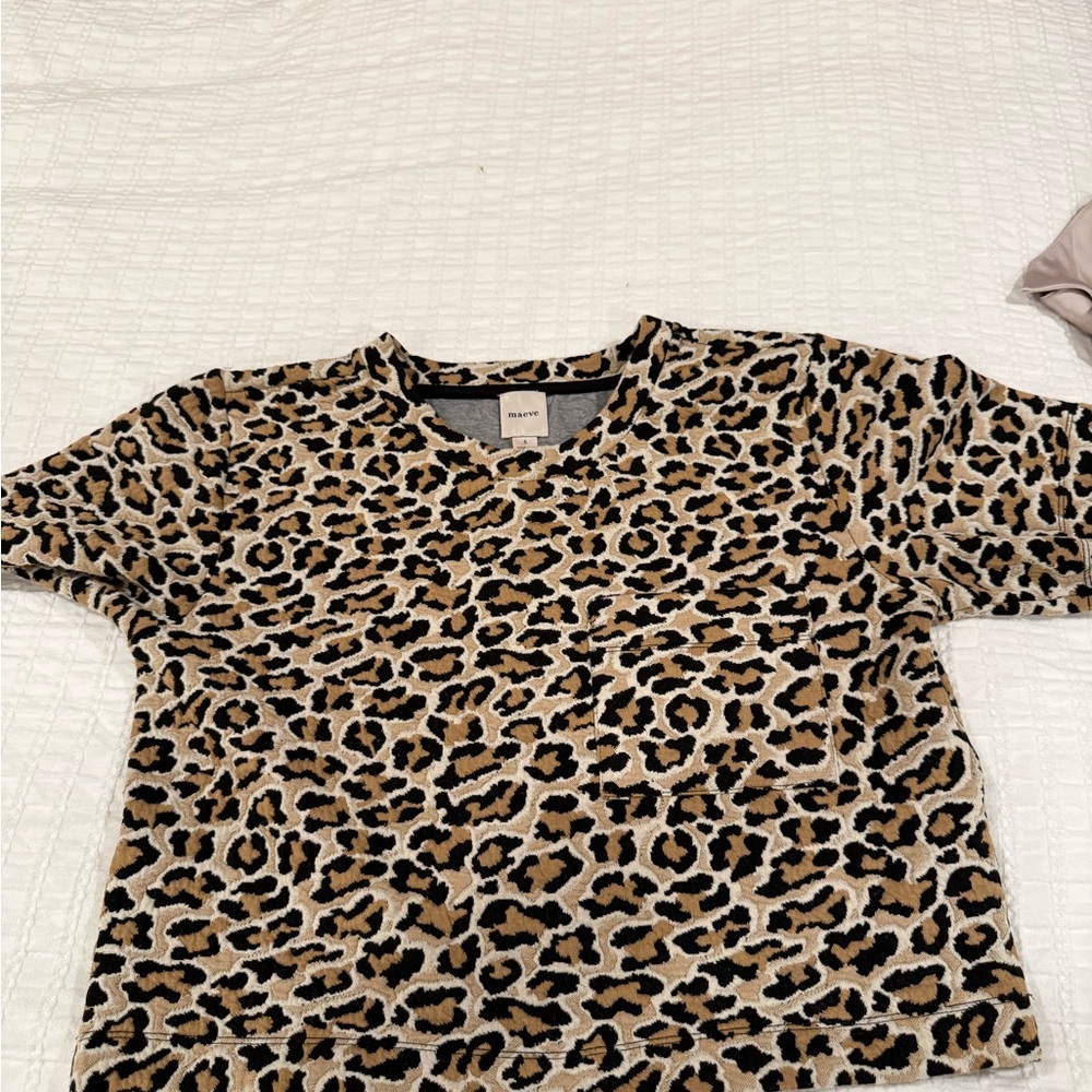 Mauve Animal Print Short Sleeve Tee